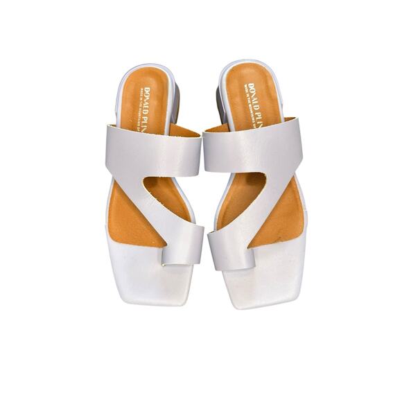 Donald Pliner Lilac Purple Quin Square‎ Toe Leather Toe Ring Sandal Size 8 1/2 - Picture 2 of 9